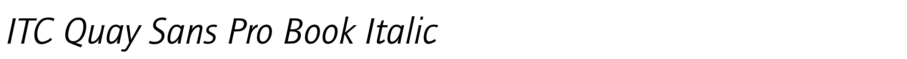 ITC Quay Sans Pro Book Italic